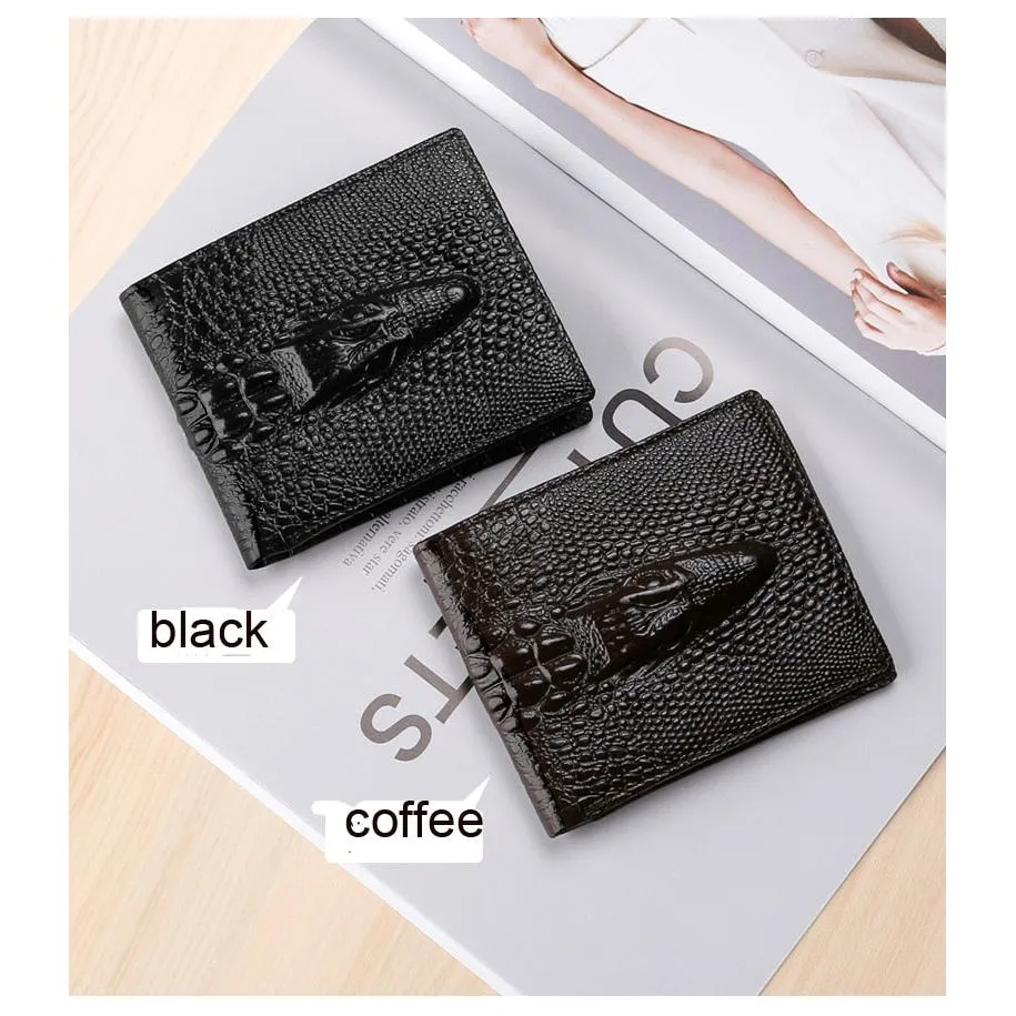 Luxury CrocLeather Vintage Card Holder Purse