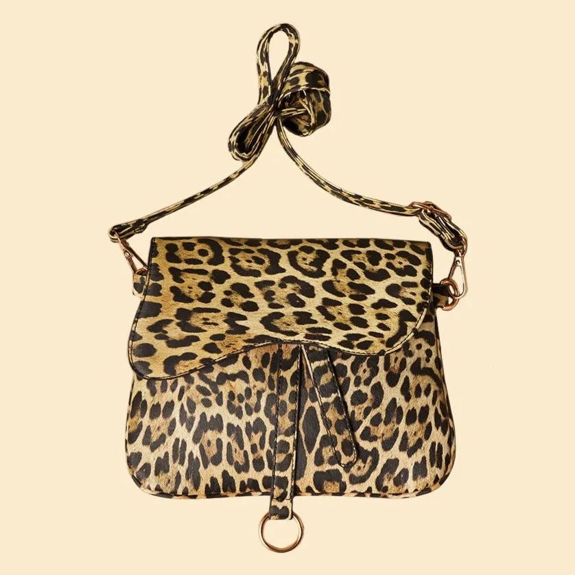 Madeline Leopard Crossbody in Tan