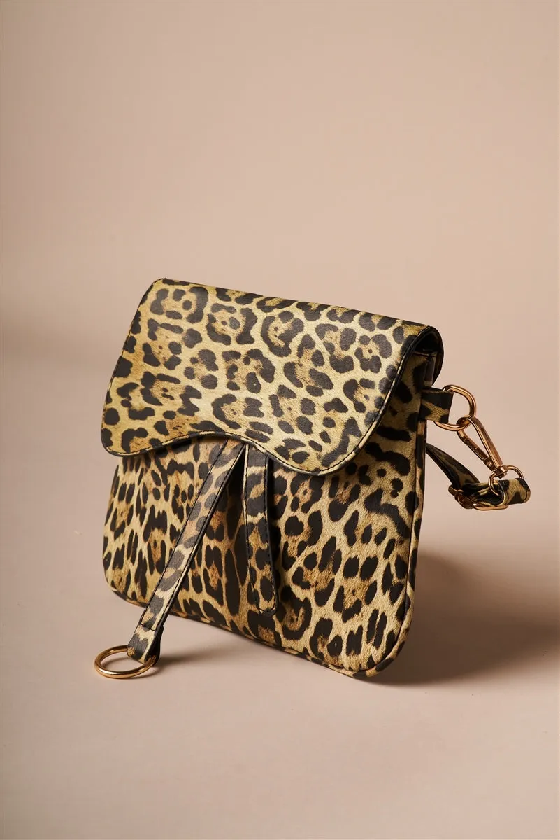 Madeline Leopard Crossbody in Tan