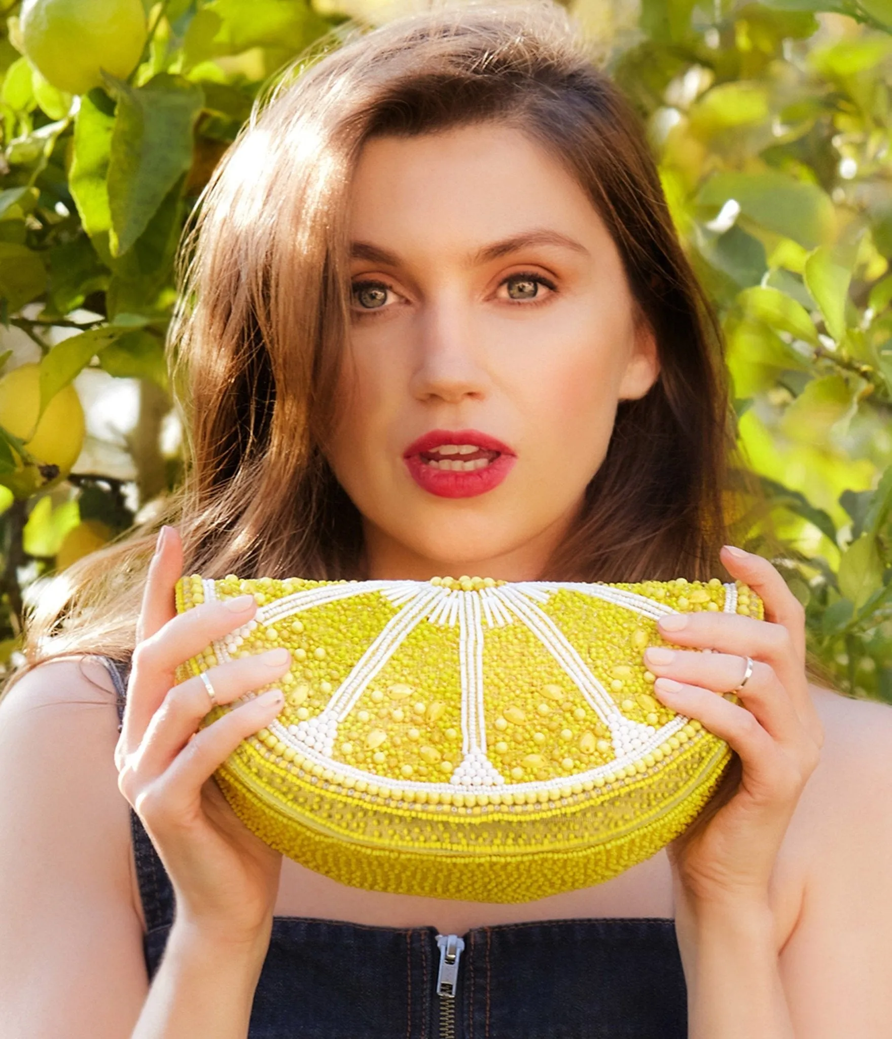 Mary Frances Tart Lemon Crossbody Bag