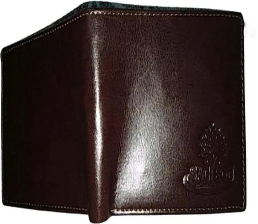 Men Casual Brown Artificial Leather Wallet - Mini (9 Card Slots)