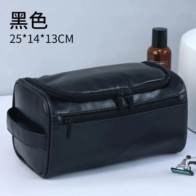 Men Vintage Luxury Toiletry Bag Travel Necessary Business Cosmetic Makeup Cases Male Hanging Storage Organizer Wash Bags