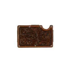 Men's 3D Smart Style Scroll Embossed Brown Wallet