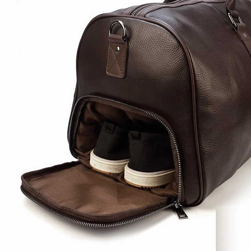 Men's Medium Leather Travel Duffel Bag