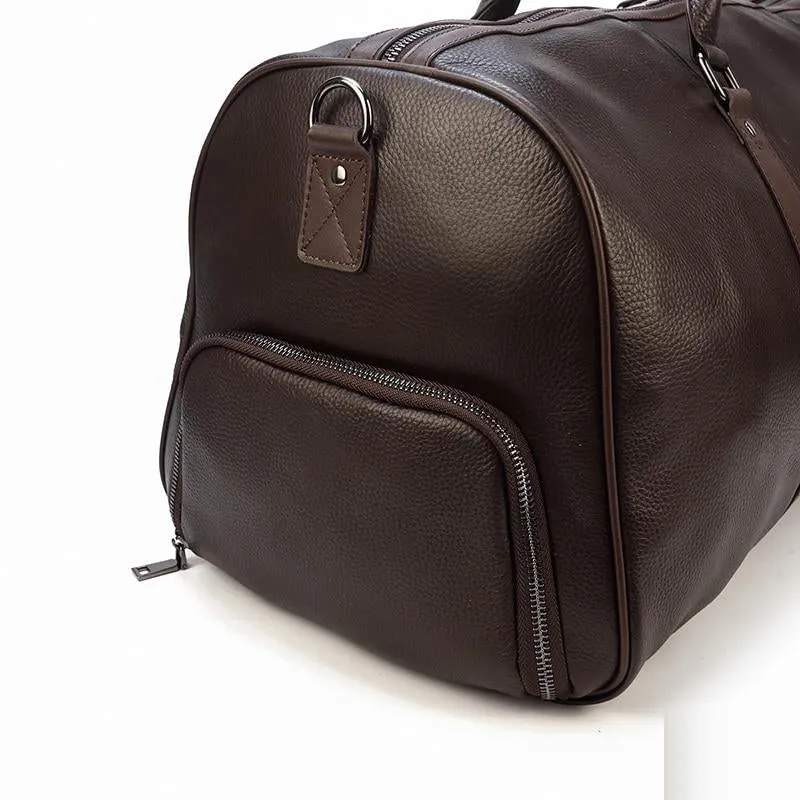 Men's Medium Leather Travel Duffel Bag