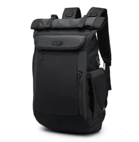 Men's Modern Roll Top | Top Loaded 17" Laptop Backpack with USB Charging