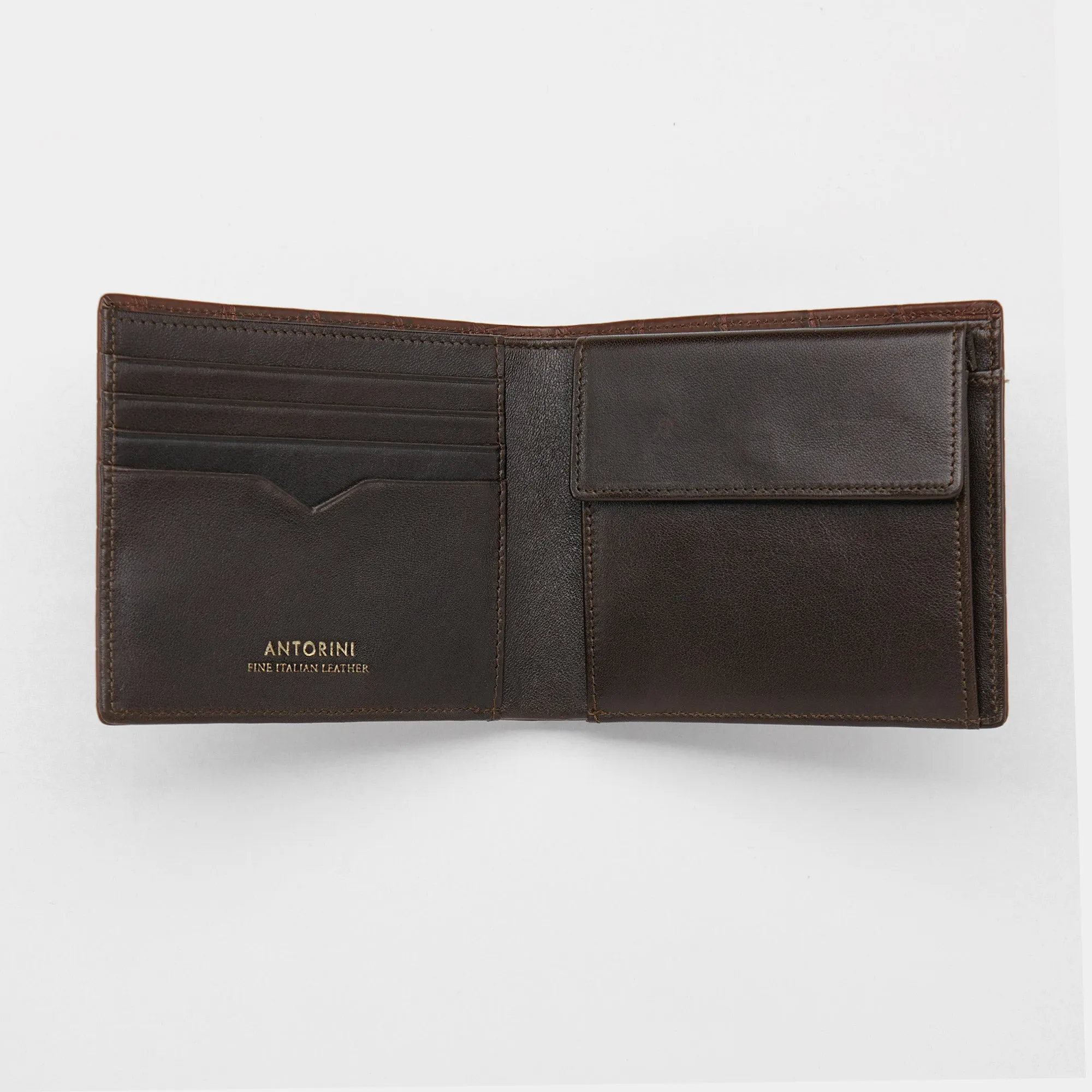 Men's Wallet ANTORINI Excellence in Brown Crocodile Leather