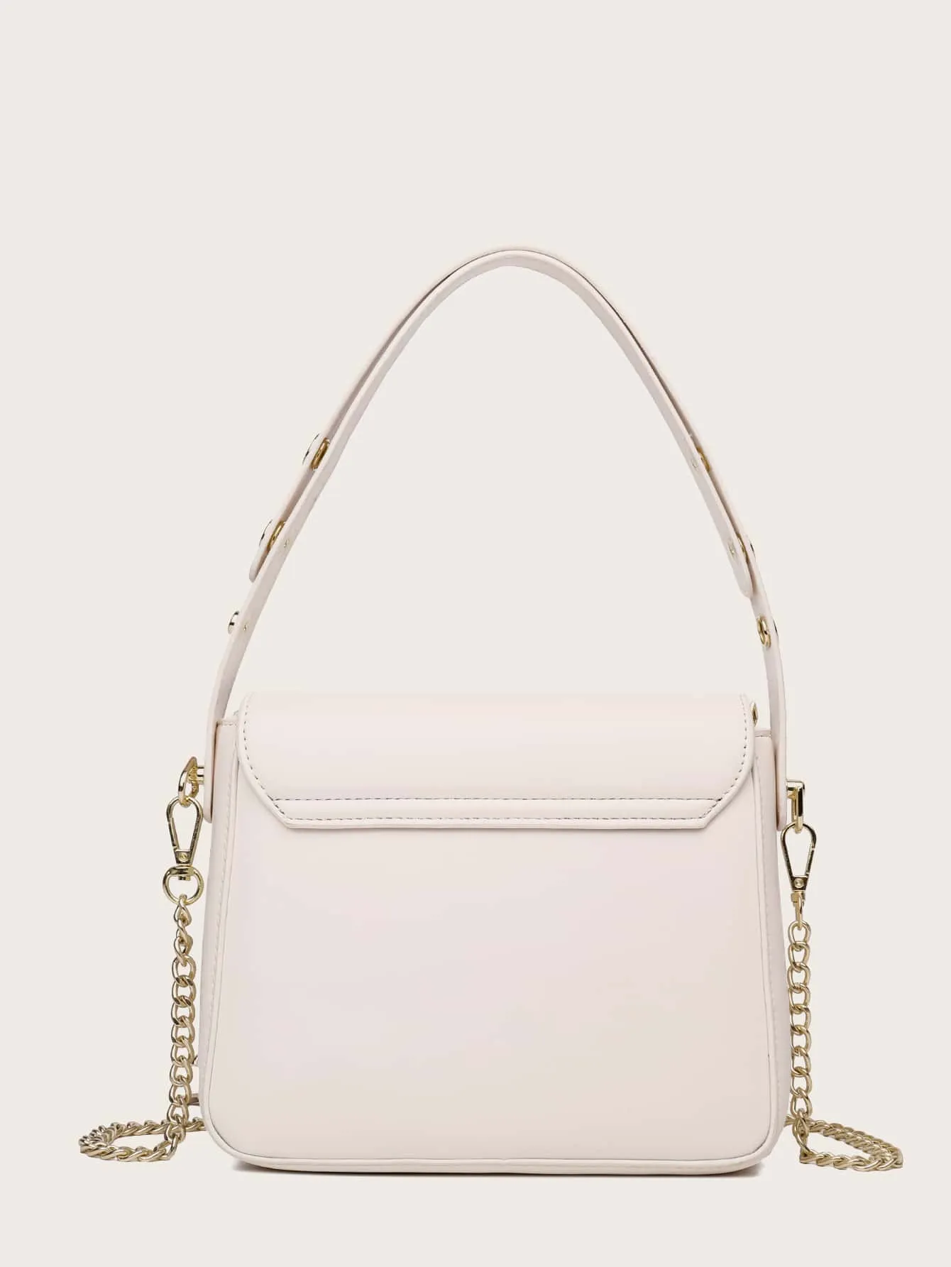 Metal Detail Flap Shoulder Bag