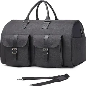 Modern Duffel Bag With Front Buckle Pockets