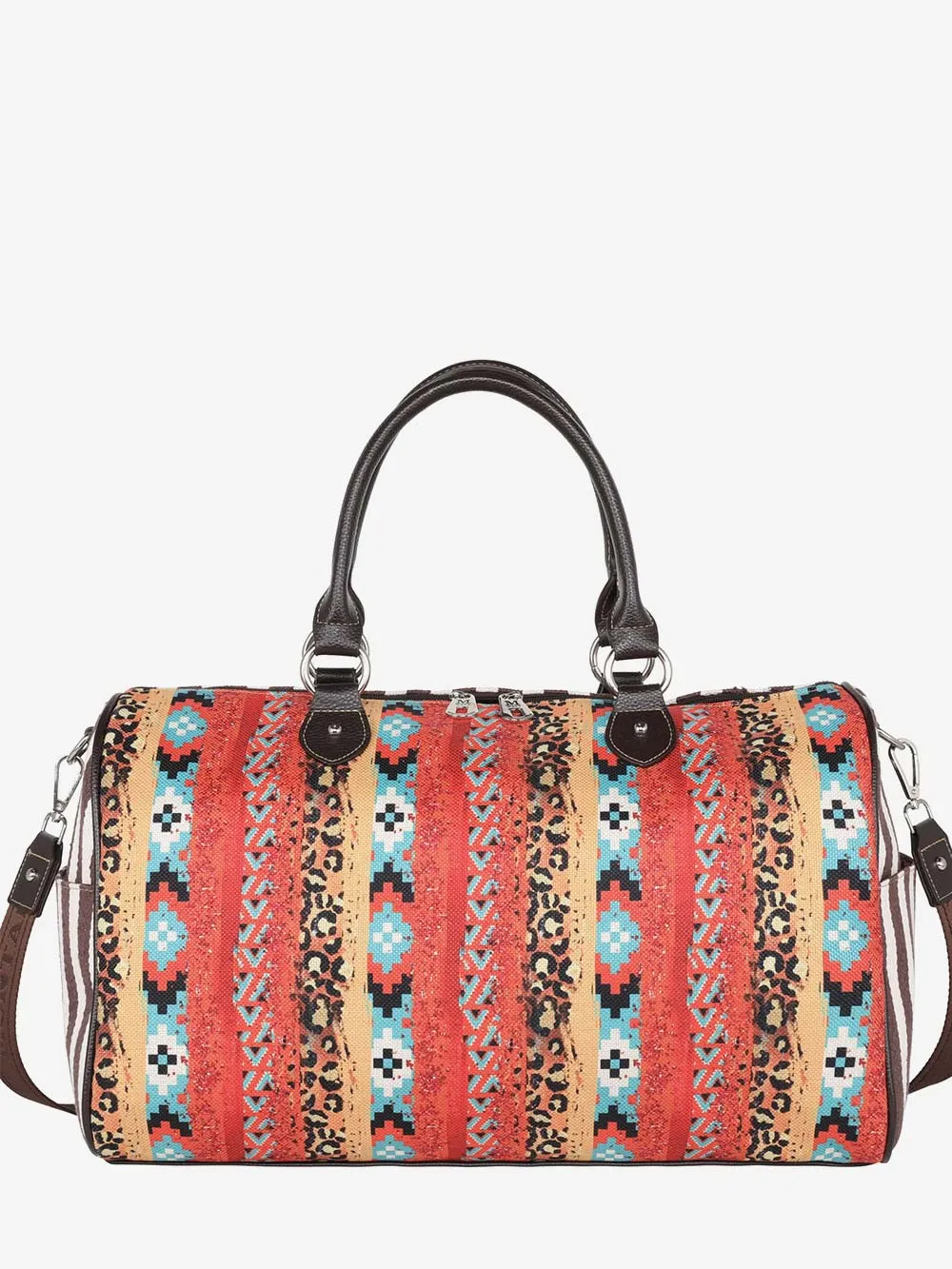 Montana West Aztec Print Canvas Weekender Bag