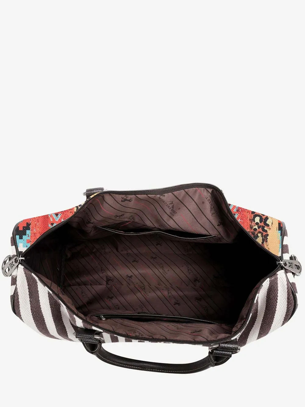 Montana West Aztec Print Canvas Weekender Bag