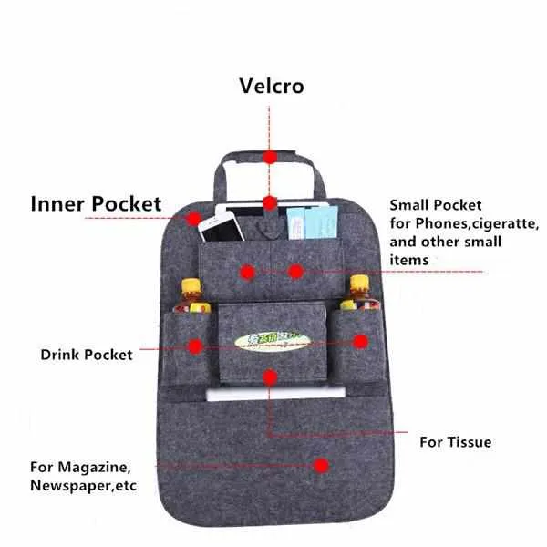 MULTI-PURPOSE AUTO SEAT ORGANIZER BAG