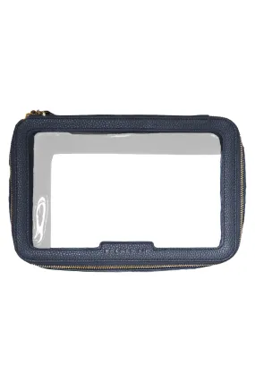 Navy Large Clear Makeup Bag