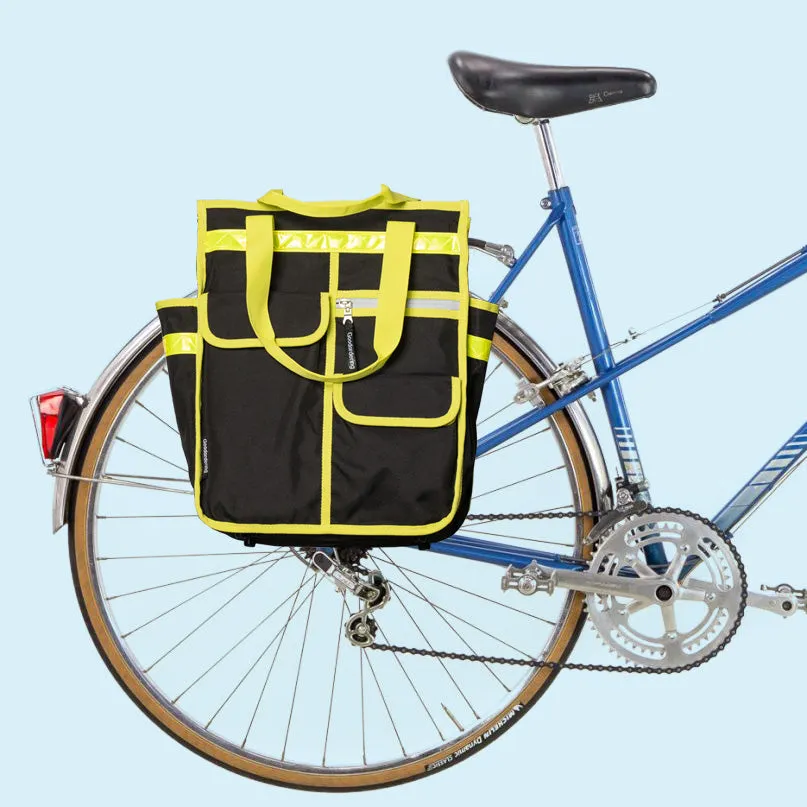 Neon market shopper pannier Klikfix hardware