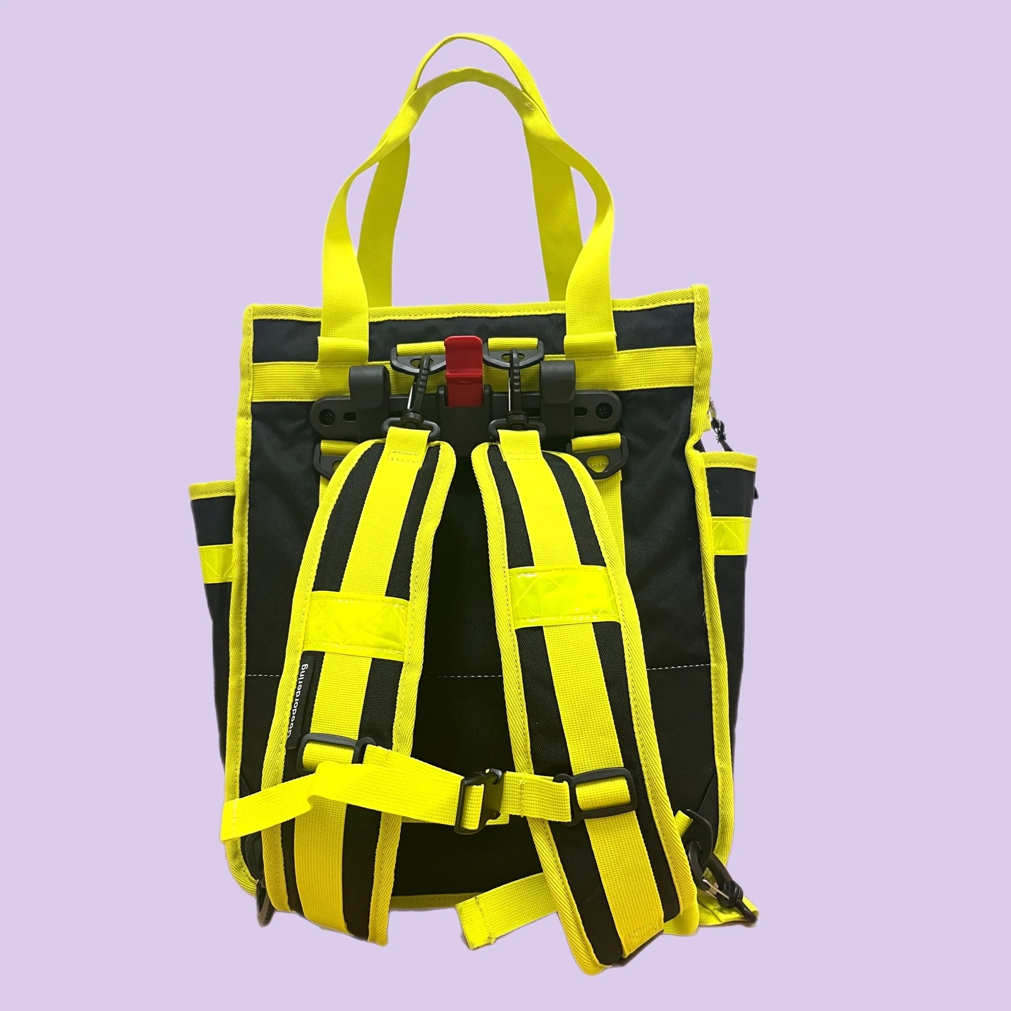 Neon market shopper pannier Klikfix hardware