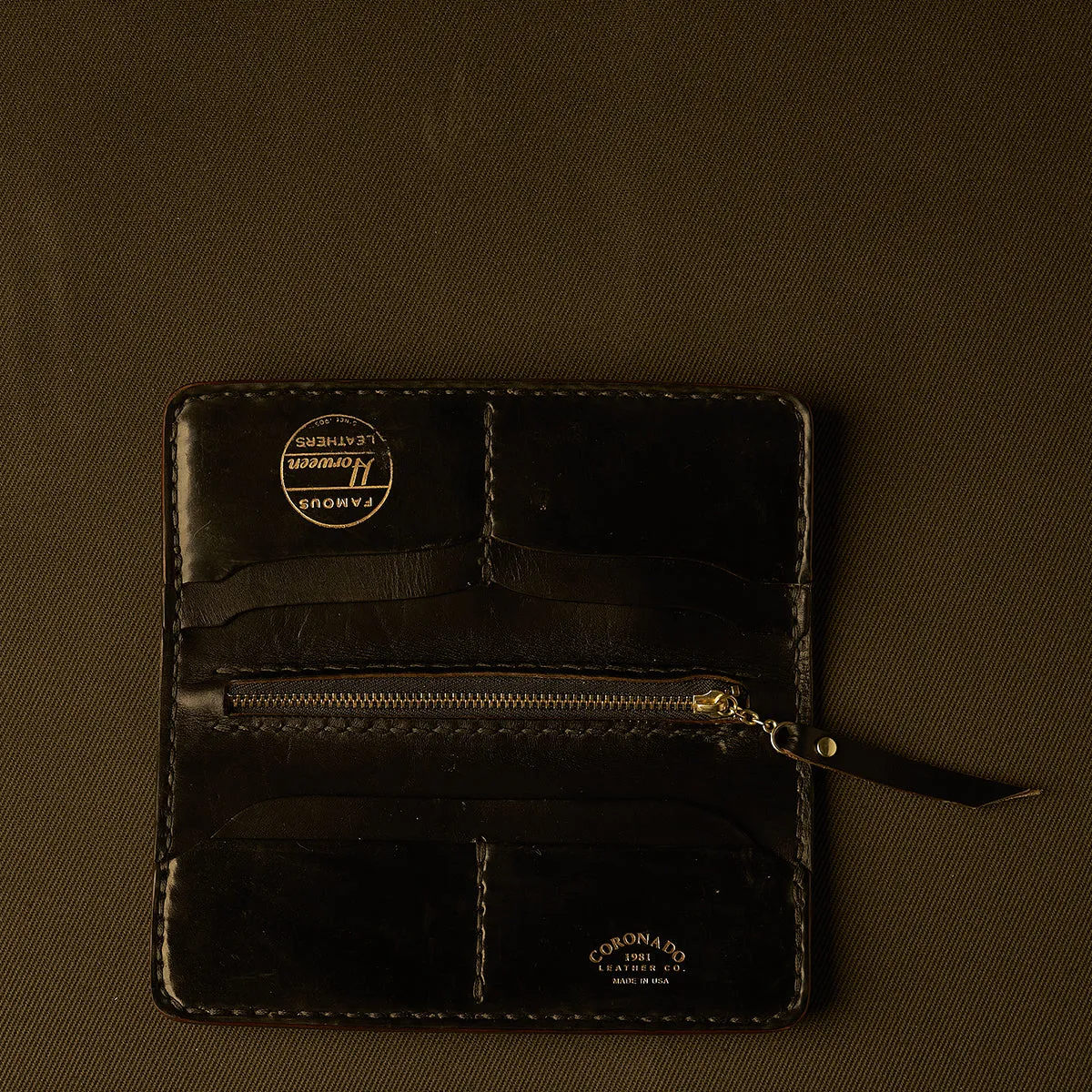 new Garrison Horsehide Long Wallet | Black