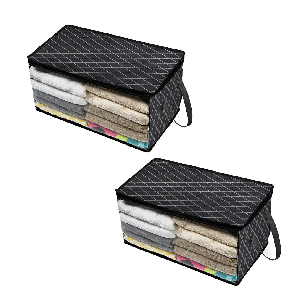 Non-Woven Quilt Clothes Organizing Storage Box with Lids