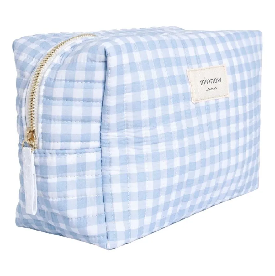 Oasis Blue Gingham Travel Pouch