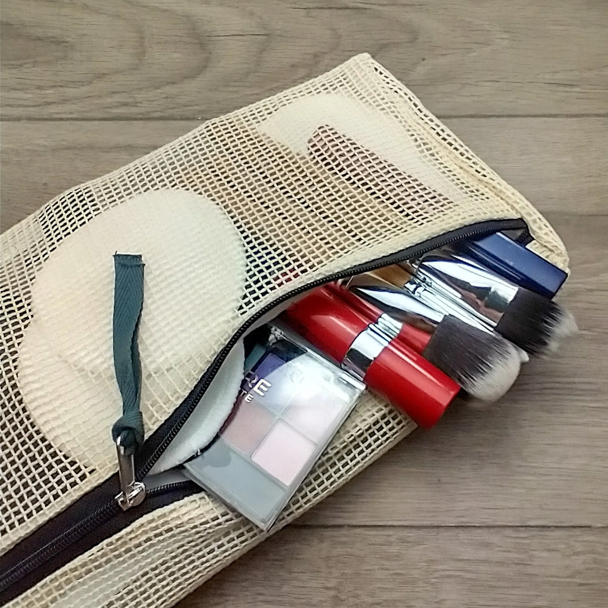 Organic Cotton Zipped Mesh Handy Tidy Bag