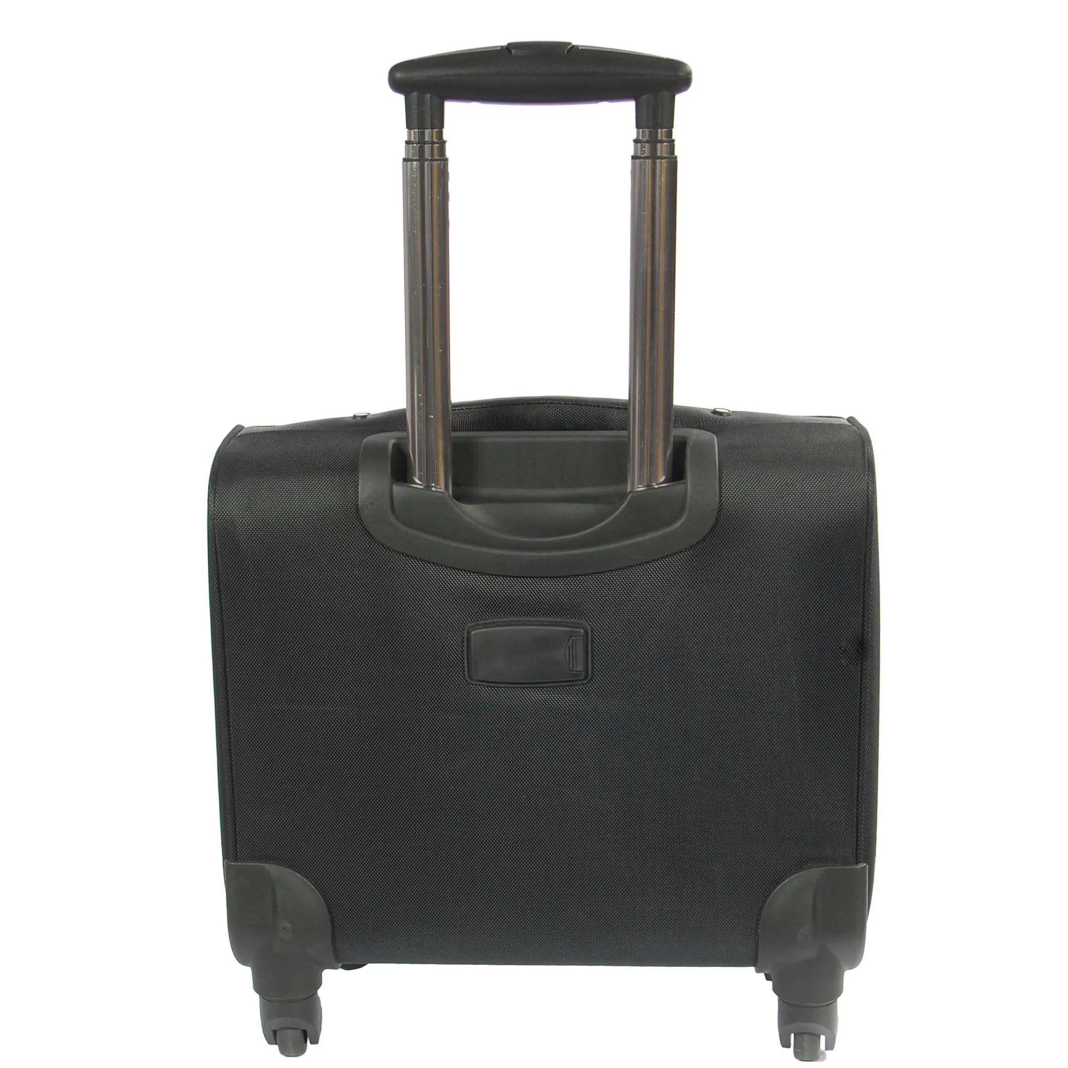 Pilot Case Leather Look 4 Wheeled Cabin Size on Board Travel Business Bag 777 Black