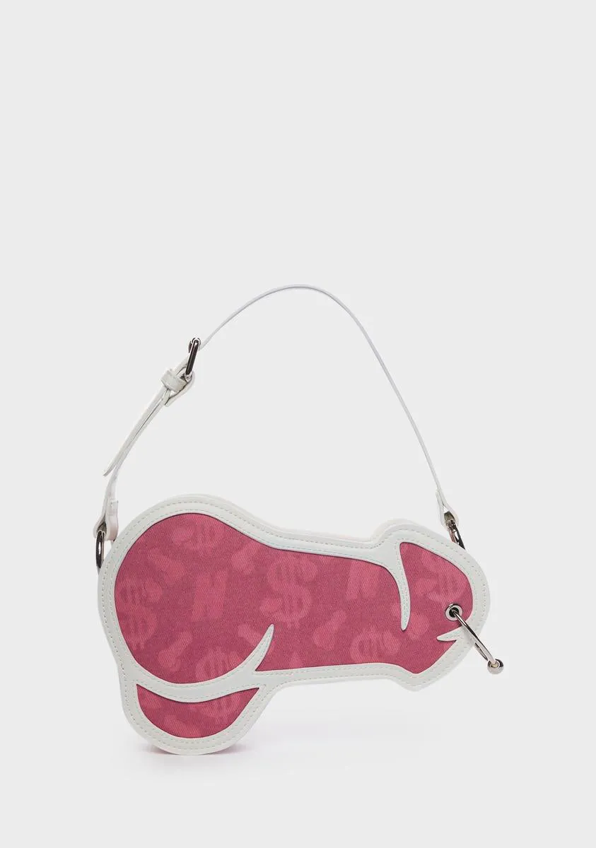 Pink Prince Albert Denim Shoulder Bag