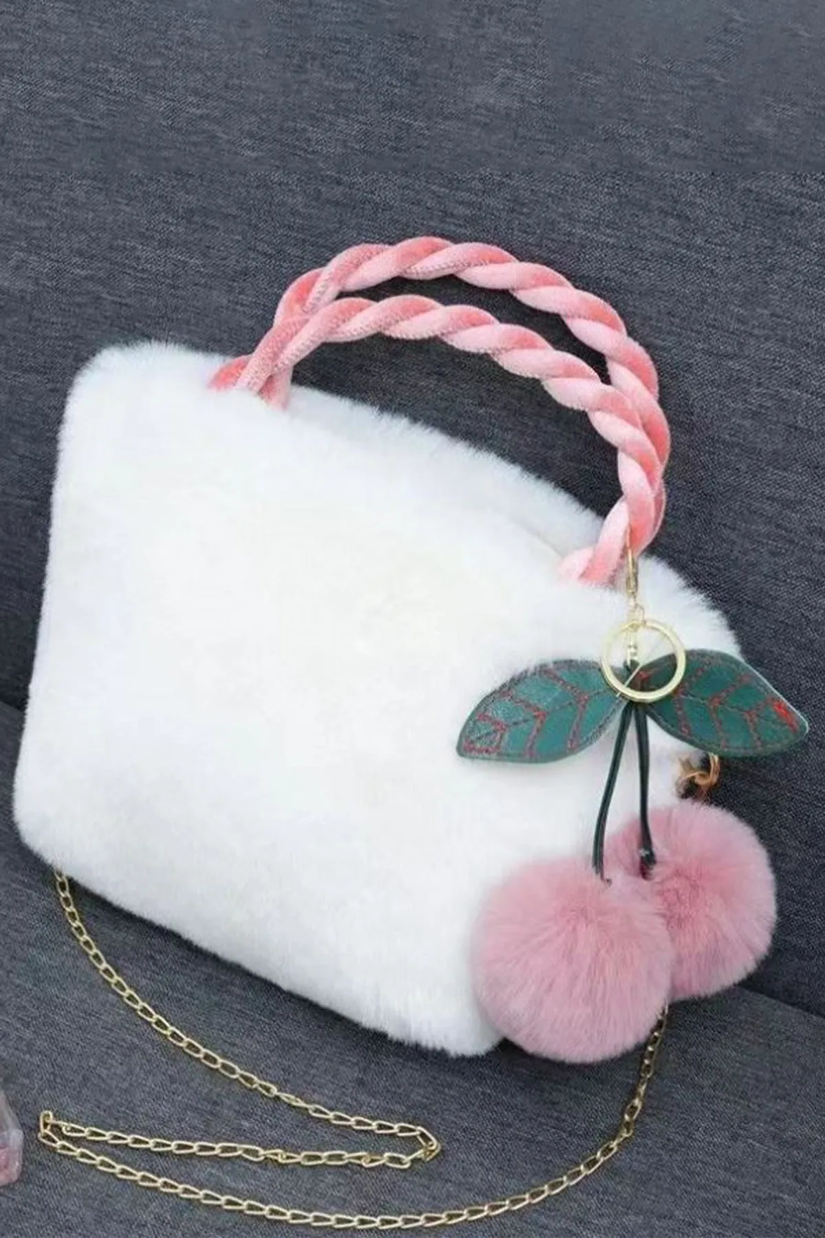 Pink Soft Plush Bag - A23 - WHB0065