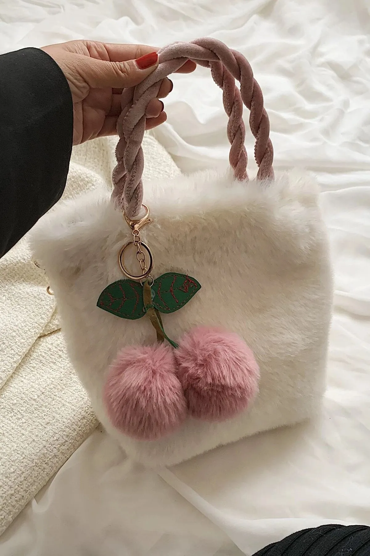 Pink Soft Plush Bag - A23 - WHB0065