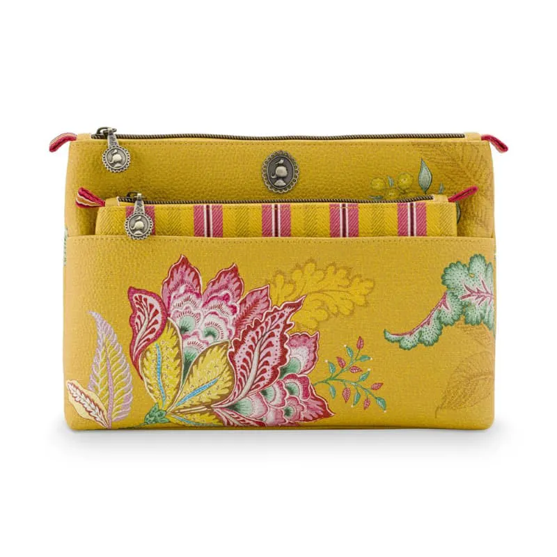 PIP Studio Jambo Flower Combi Yellow Beauty Bag