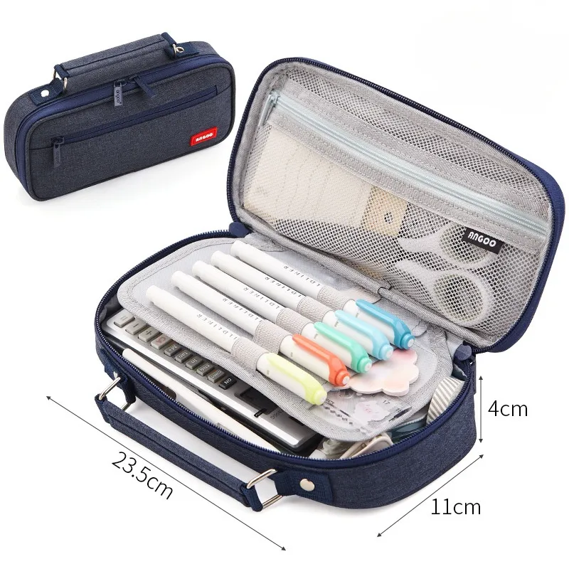 Portable Large Capacity Pencil Crayon Pencil Case Multifunctional Student Storage Pencil Case