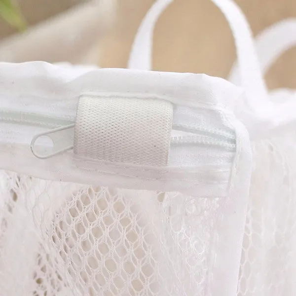 Portable Laundry Storage Organizer Mesh Shoes Bag