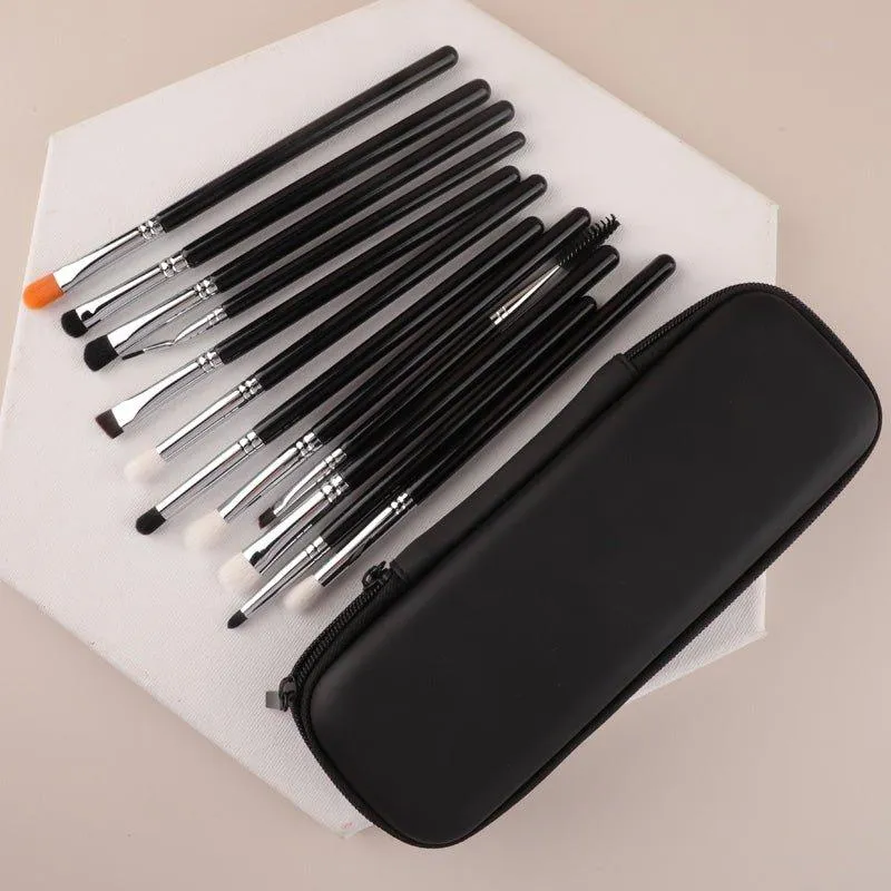 Premium 12-Piece Eye Makeup Brush Collection for Stunning Looks