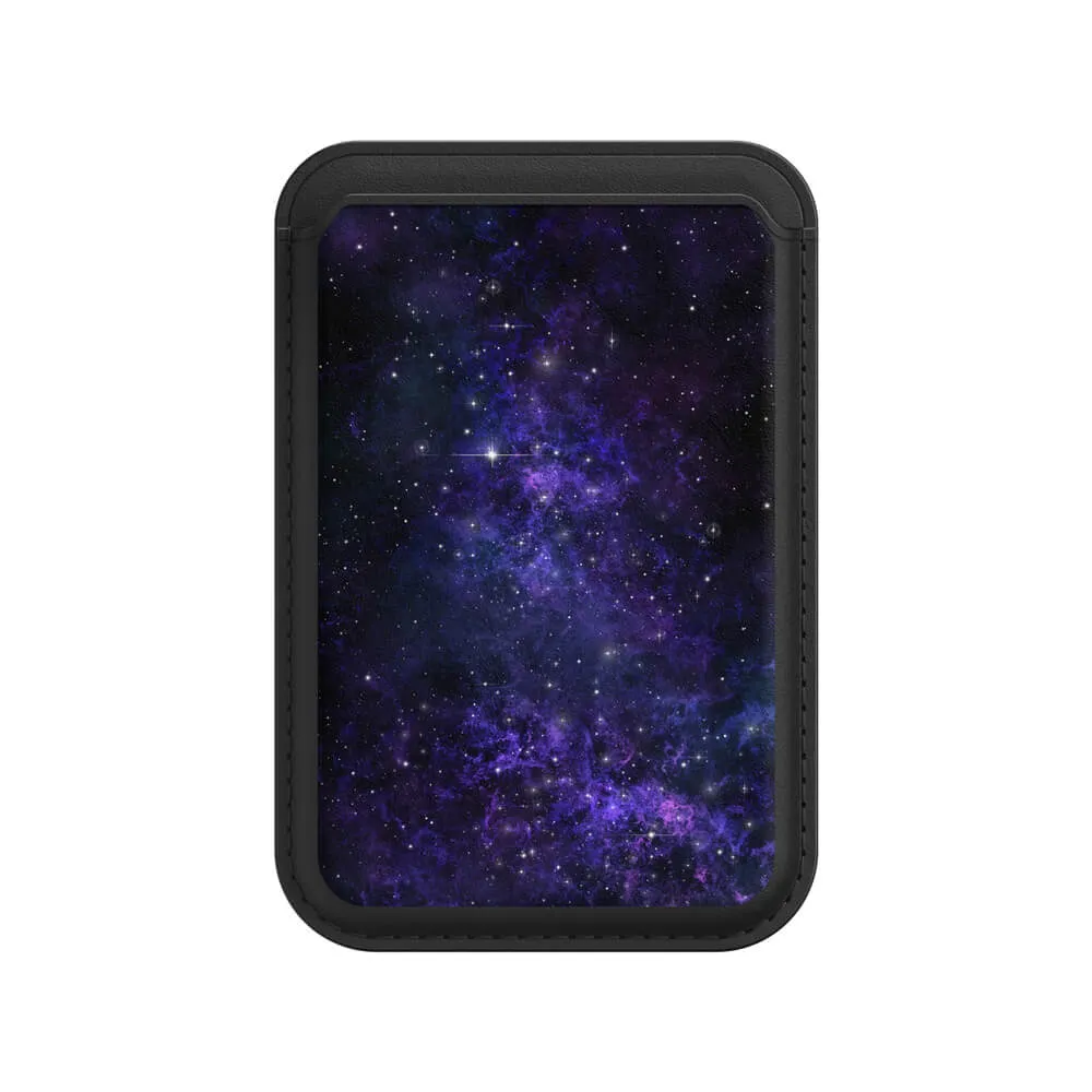 Purple Planet | Leather Wallet with MagSafe