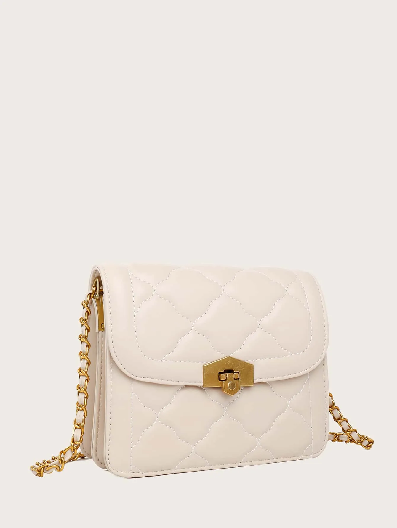 Quilted Flap Chain Shoulder Bag