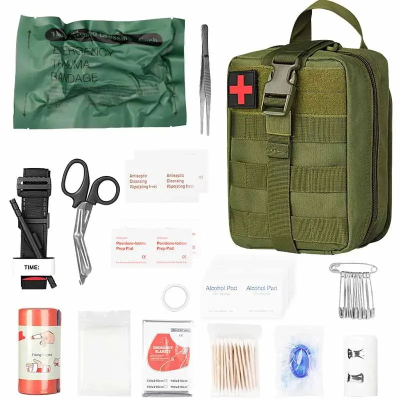 Rescue First Aid Kit Outdoor Trauma Medical Bag Set Emergency Survival Gear Camping Tactical Bag Molle Car Travel Hiking