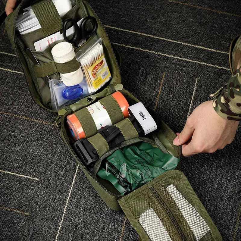 Rescue First Aid Kit Outdoor Trauma Medical Bag Set Emergency Survival Gear Camping Tactical Bag Molle Car Travel Hiking