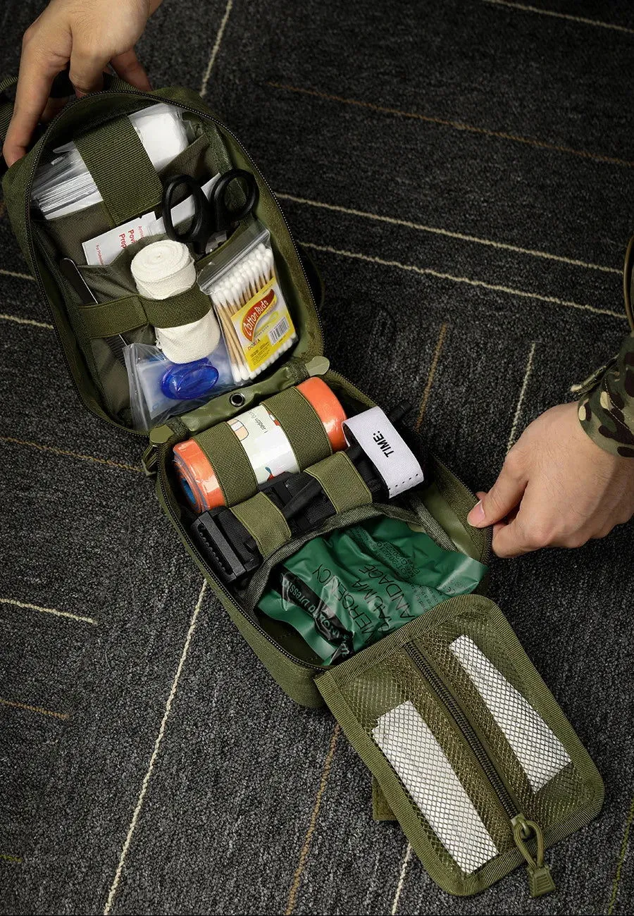 Rescue First Aid Kit Outdoor Trauma Medical Bag Set Emergency Survival Gear Camping Tactical Bag Molle Car Travel Hiking