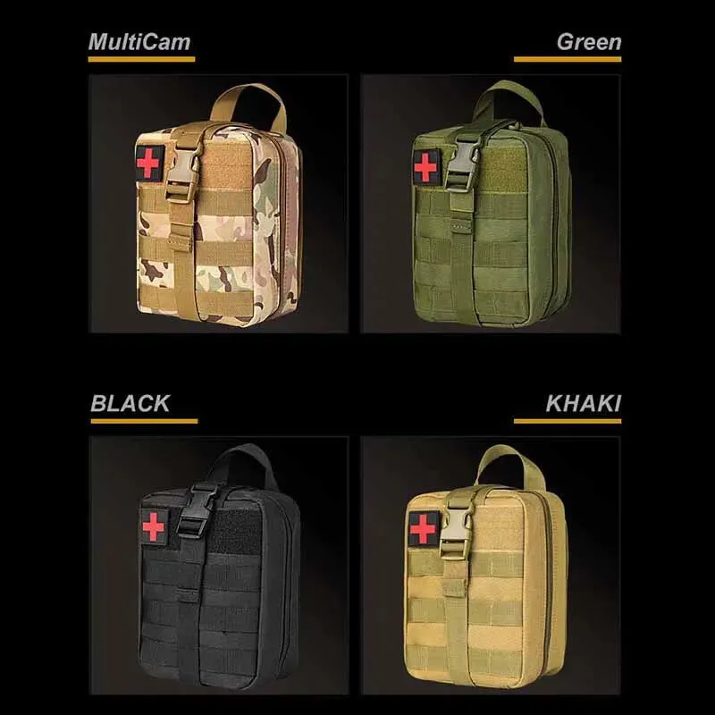 Rescue First Aid Kit Outdoor Trauma Medical Bag Set Emergency Survival Gear Camping Tactical Bag Molle Car Travel Hiking