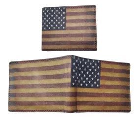 RFID USA Flag Bi-Fold Wallet