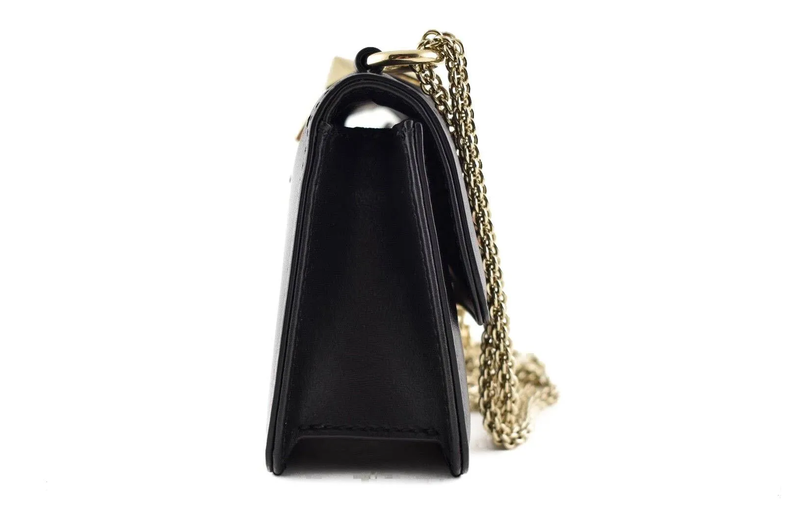 Rockstud Mini Glam Lock Flap Black Gold Shoulder Bag