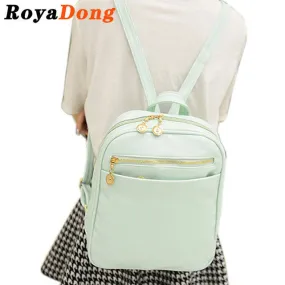 RoyaDong Travel Daily Leather Backpack Women Mochila Feminina Book Bag Cute School Bags For Teenagers Girls Back Pack Book Bag