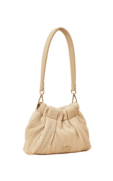 Saben Alexis Shoulder Bag Biscotti Pleat