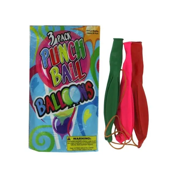 Share the Joy of Childhood with 3 Pack Punch Ball Balloons – 12"-16" of Fun for All Ages