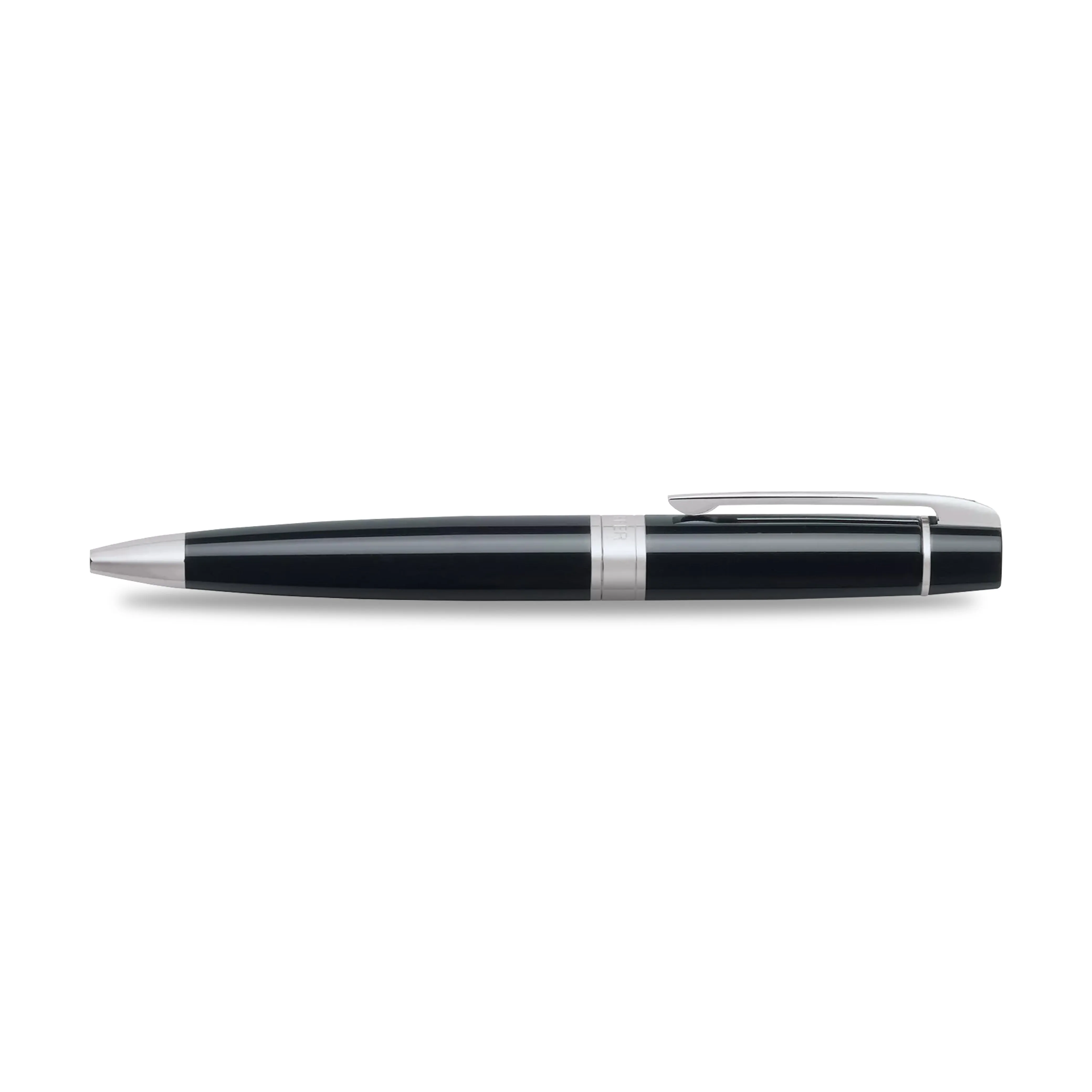 Sheaffer Gift Set ft. Glossy Black 300 Ballpoint Pen with Chrome Trims and Business Card Holder