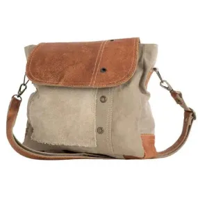 Shoulder Bag With Leather Flap