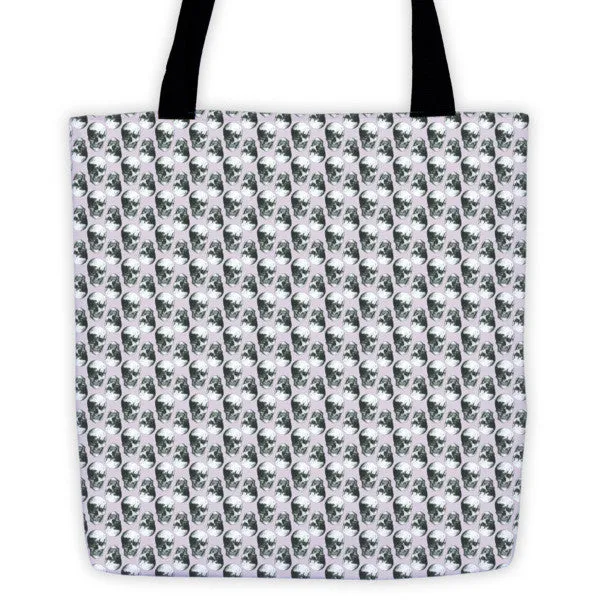 Skulls Retro Pattern by Robert Bowen Tote Bag