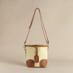 Sohiwoo Mini Vintage Bucket Bag Retro Canvas Crossbody Bag Shoulder Bag & Purse