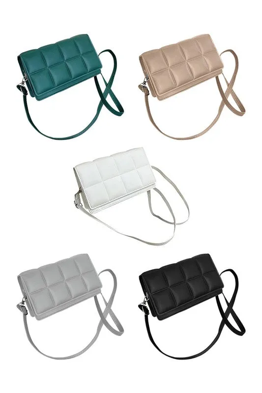 Square Embossed Crossbody Bag