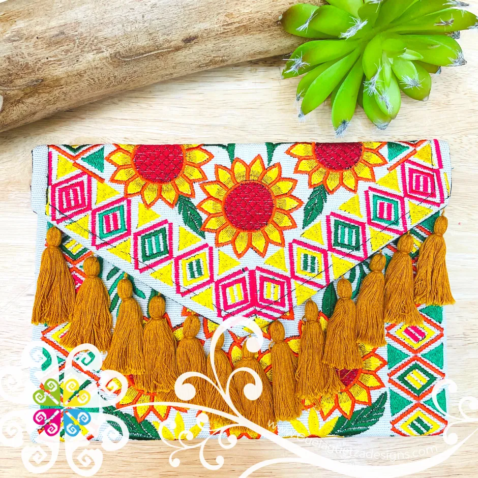 Sunflower Mosaic Embroider Boho Crossover