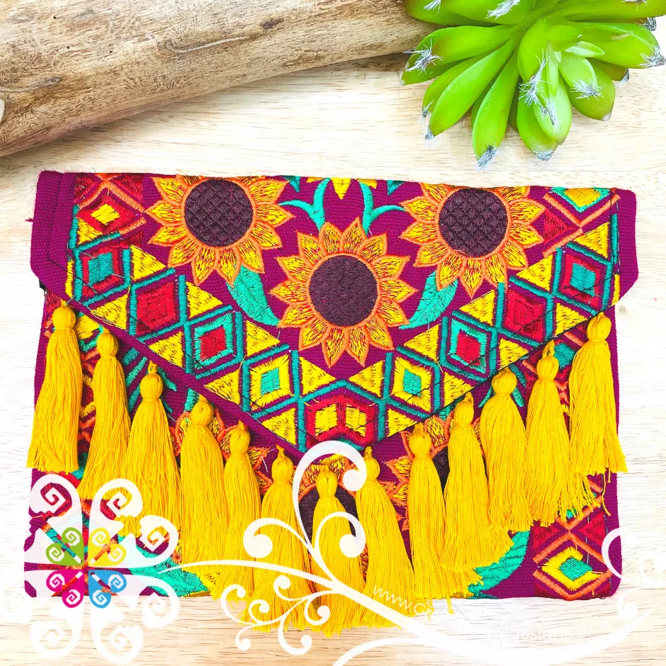 Sunflower Mosaic Embroider Boho Crossover