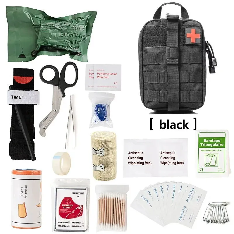 Survival First Aid Kit Supplies Emergency Medical Military Trauma Bag